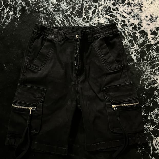 흑청 버뮤다 카고팬츠