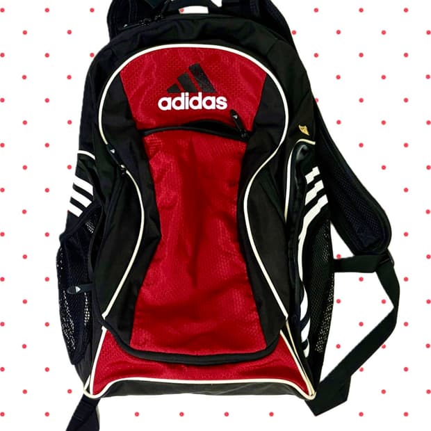 아디다스 fresh pak 백팩 red & black