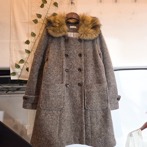 코코아 더블버튼 코트