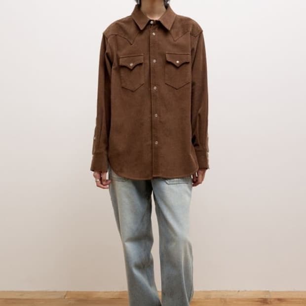 애프터 프레이 웨스턴 코듀로이 셔츠