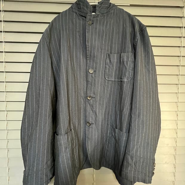 꼼데가르송 옴므 블루 스트라이프 자켓