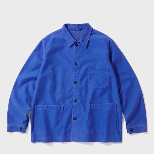 아웃스탠딩 / 몰스킨 프렌치 워크 자켓 블루 / XL