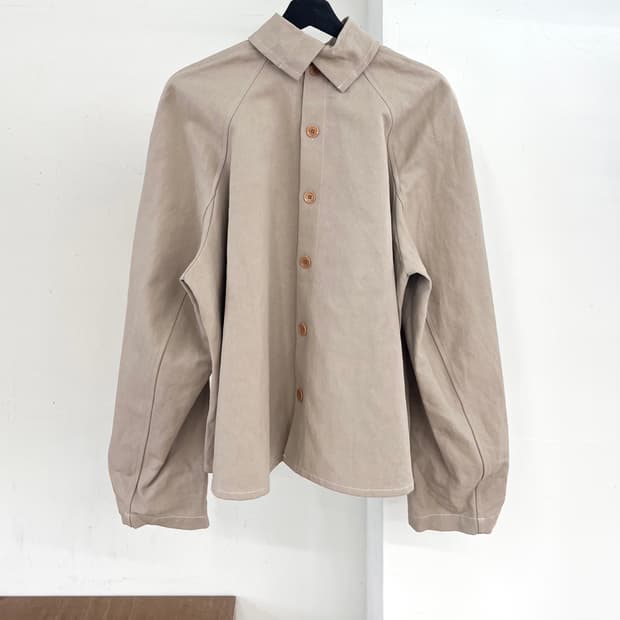르메르 베이지 코튼 셔츠 자켓