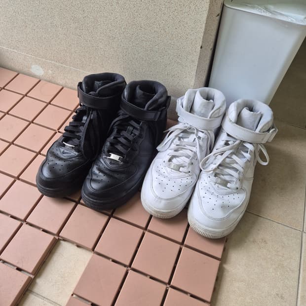 [280][285] 나이키 슈프림 에어포스 블랙 화이트