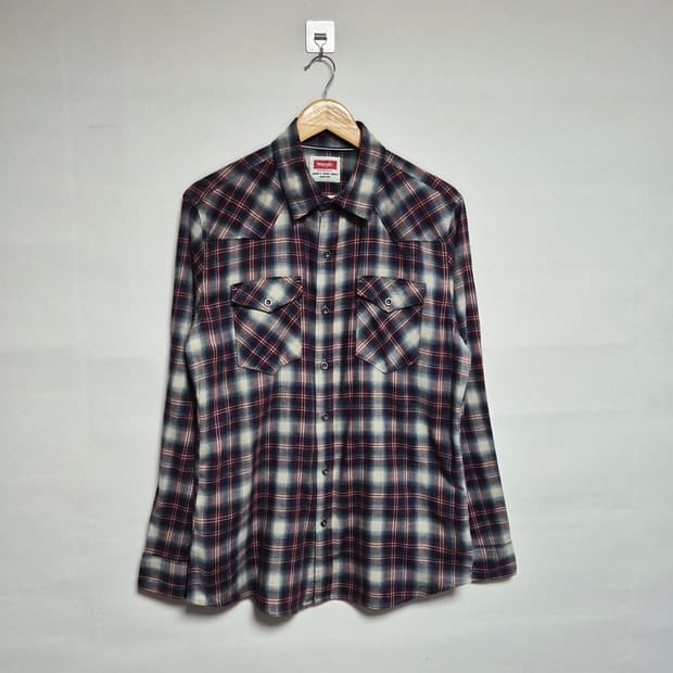 랭글러Wrangler 체크 셔츠 M사이즈 - S293