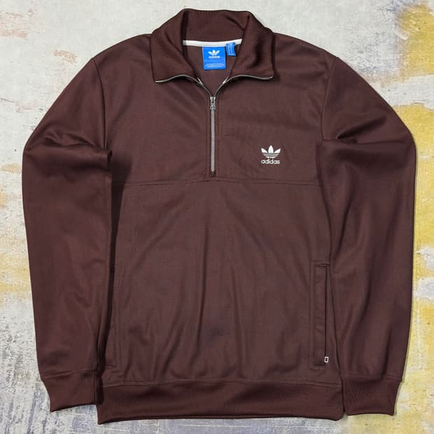 아디다스 하프집업 버건디 트랙탑