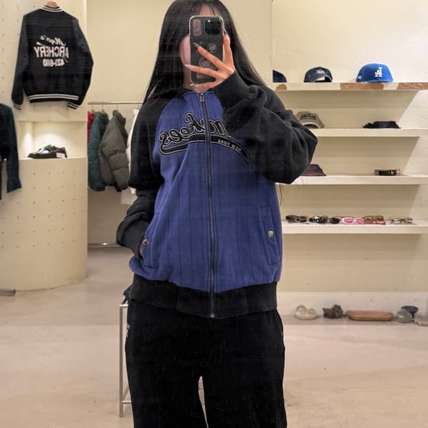 엠엘비 뉴욕 양키스 핀스트라이프 후드집업 U963