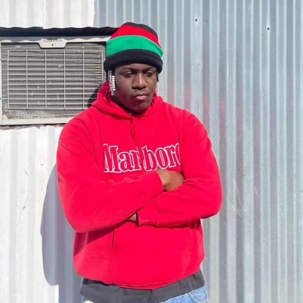 빈티지 말보로 후드 레드