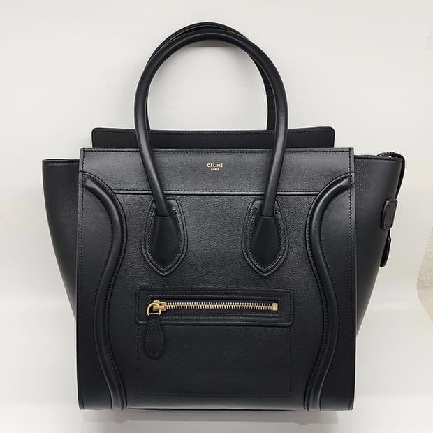 셀린느 189793DRU.38NO 카프스킨 마이크로 러기지백 블랙