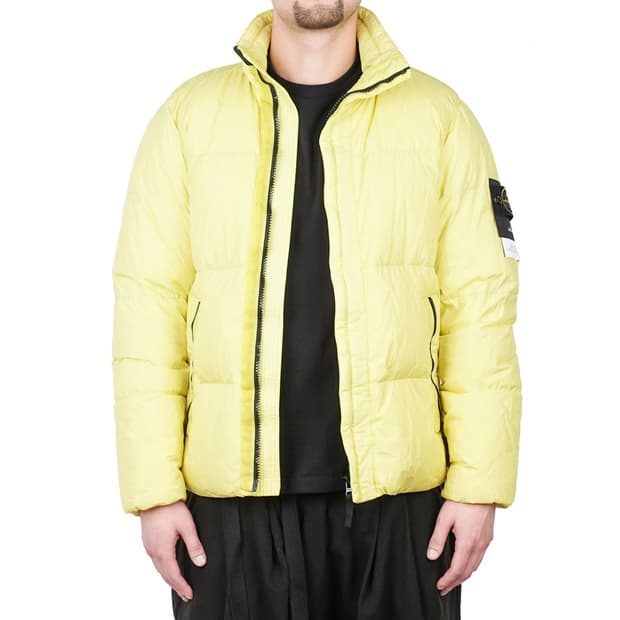 스톤아일랜드 17FW 크링클랩스 패딩 논후드 옐로우 L