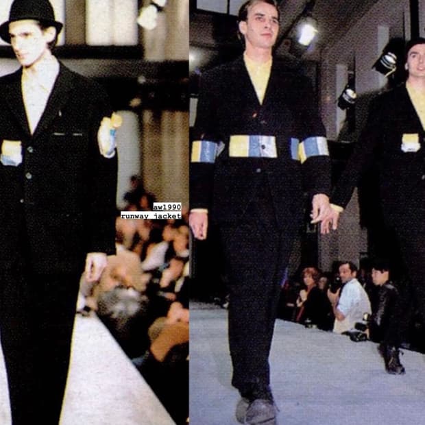 요지야마모토 푸르옴므 AW1990 런웨이 패치 블레이저