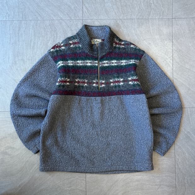 90s L.L.bean 90년대 미국 생산 엘엘빈 그레이 신칠라 풀오버 