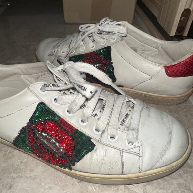 (정품) 구찌 빈티지 스터드 큐빅 디테일 운동화 갸루오네갸루 아쉬ash