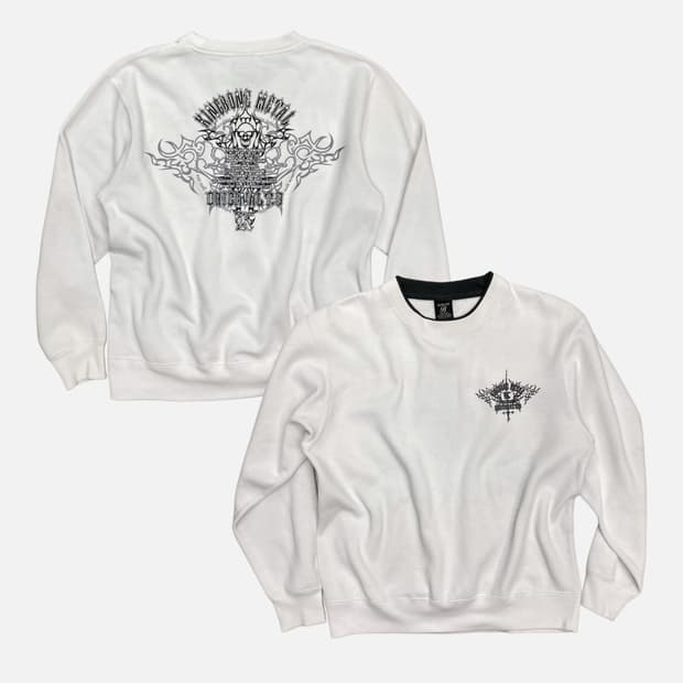punk trival white sweatshirt