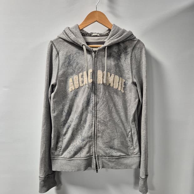 *무료배송*아베크롬비 Y2K 올드스쿨 그레이 플라워 투웨이 후드집업 XL