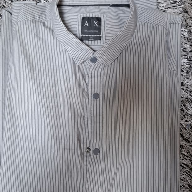 아르마니 익스체인지 스트라이프 셔츠 L