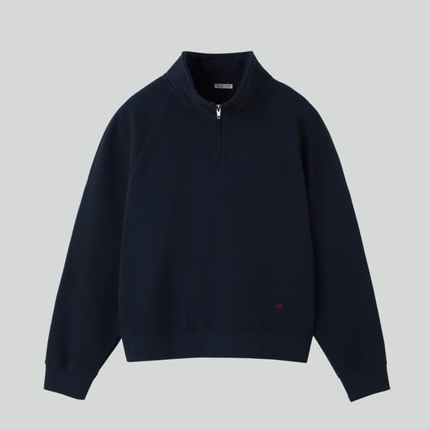 렉토 RC 로고 하프 집업 맨투맨 스웻 셔츠 네이비