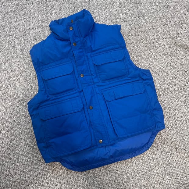 코오롱 스포츠 블루 패딩 조끼