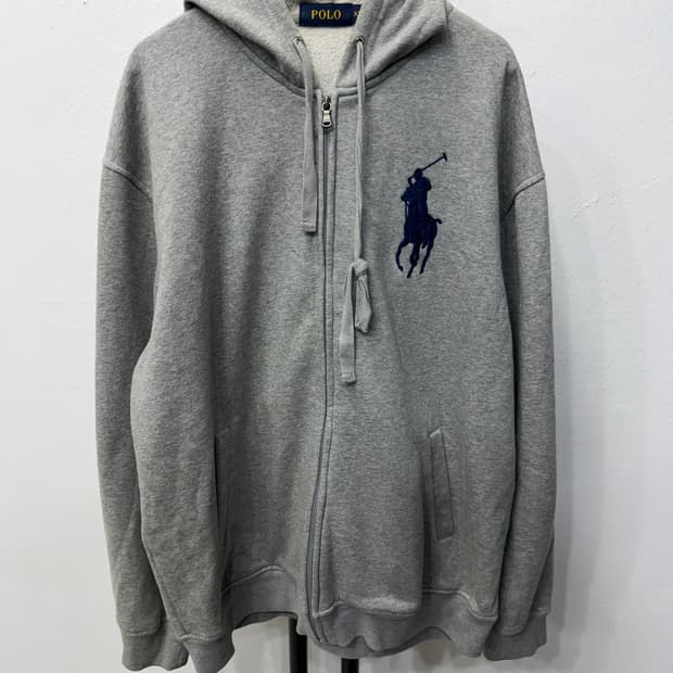 정품) 폴로랄프로렌 그레이 기모 후드집업 XL