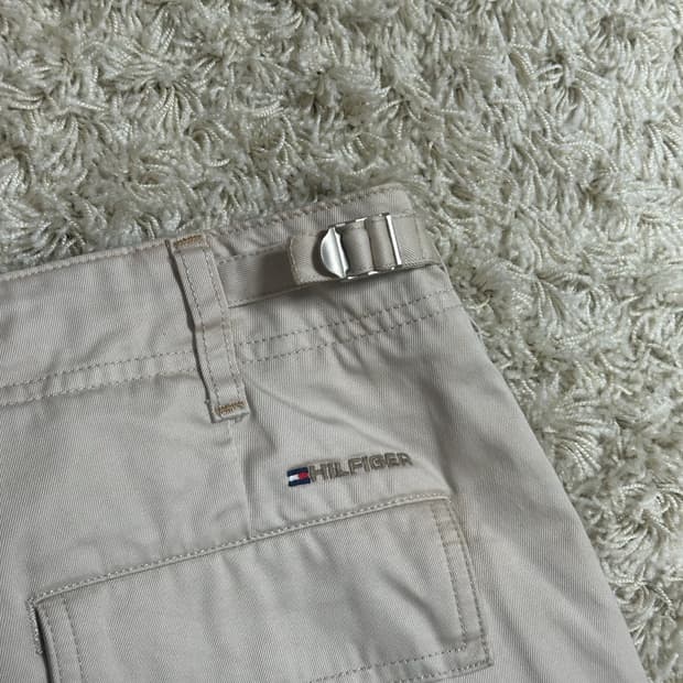 타미힐피거 빈티지 더블포켓 와이드 카고 팬츠 베이지