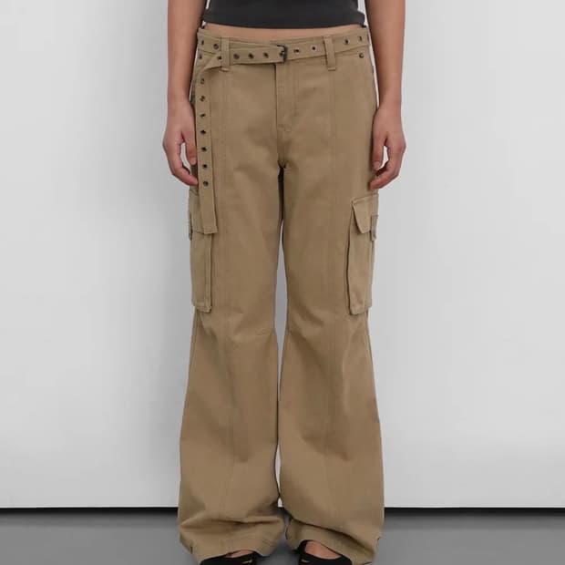 새상품Wide Bootcut Cotton Pants_Beige 샌드릭