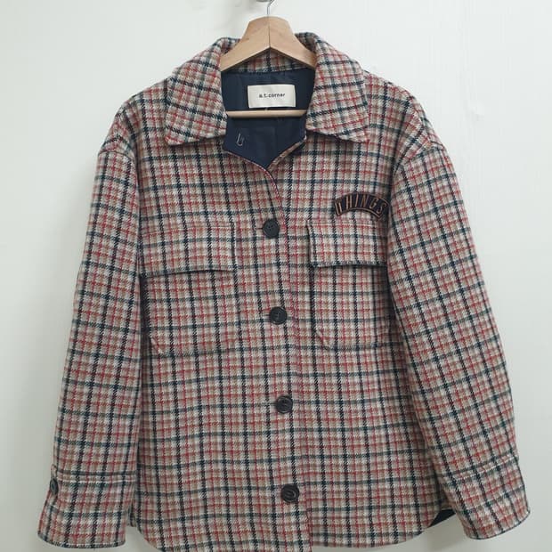 a.t.corner 체크 셔츠형 자켓 66사이즈