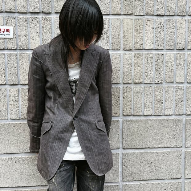 토네이도 마트 도트 스트라이프 웨스턴 블레이저