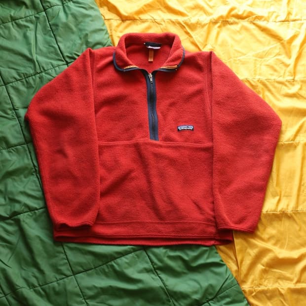 파타고니아 00s 마수피얼 신칠라 하프집업 플리스 딥 레드 XS