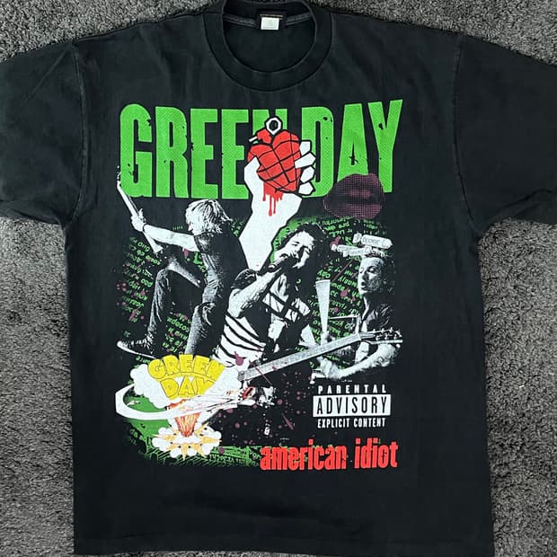 (rep) 빈티지 그린데이 밴드 페이딩 티셔츠