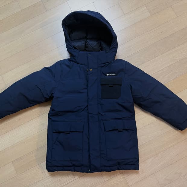 콜럼비아 키즈 구스다운패딩 130사이즈