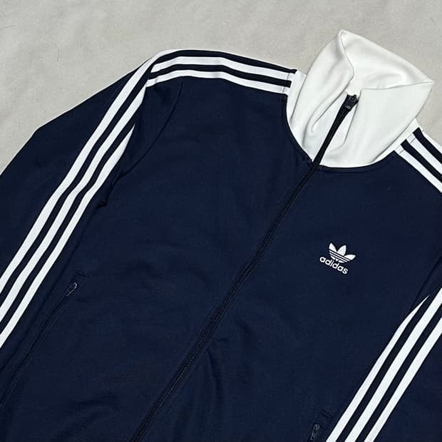 S 아디다스 베켄바우어 네이비 화이트 트랙탑 