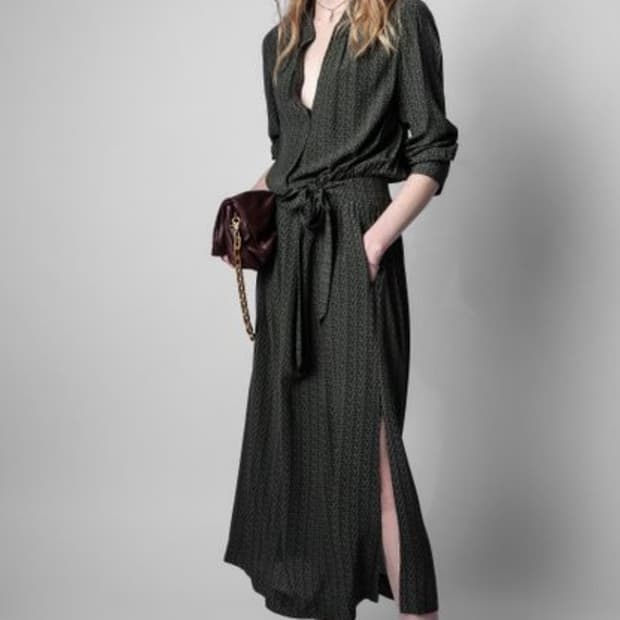 자딕앤볼테르 RISTY SPARK FLOWERS 패턴 롱 원피스 M사이즈