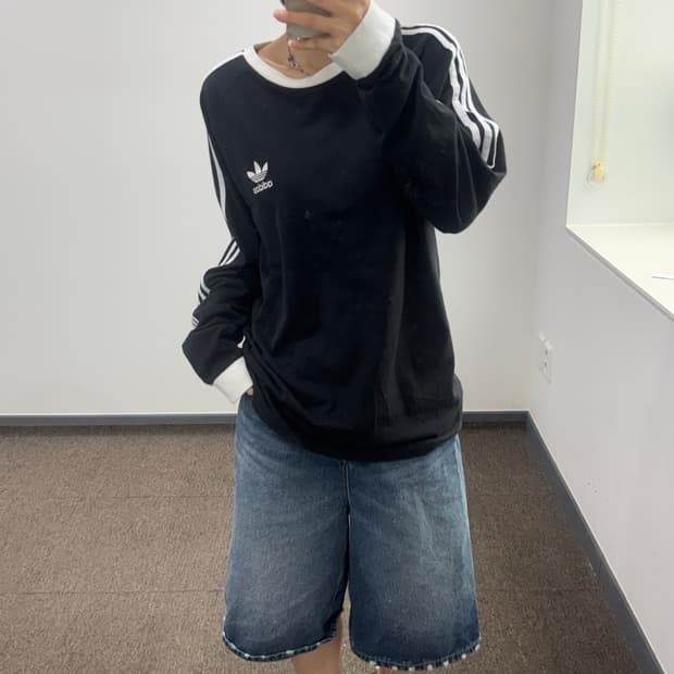 Adidas 아디다스 파이어로고 블랙 트랙탑 롱슬리브