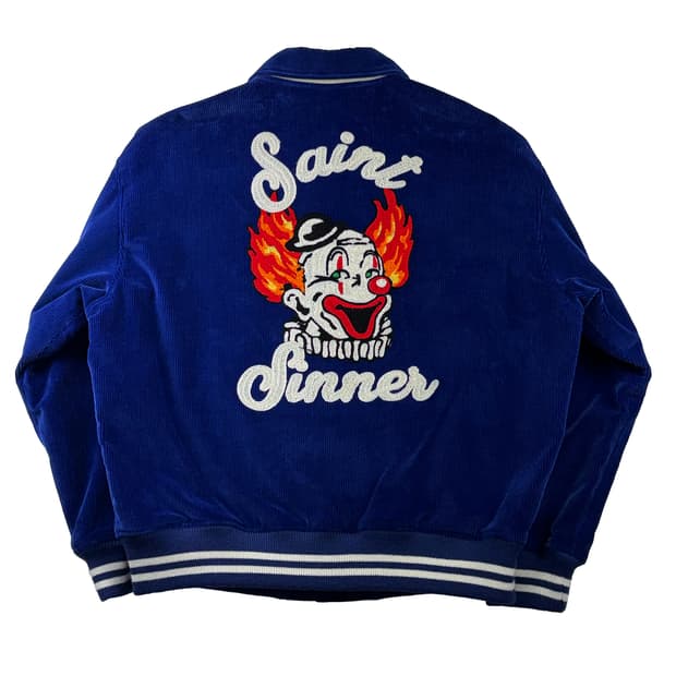 세인트 마이클 시너 서커스 코듀로이 테디 자켓 블루