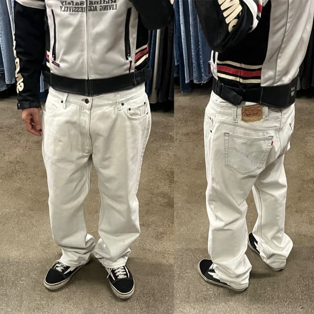 90s USA Levis501 크림진 (36“)