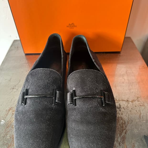 에르메스 남성용 스웨이드 로퍼