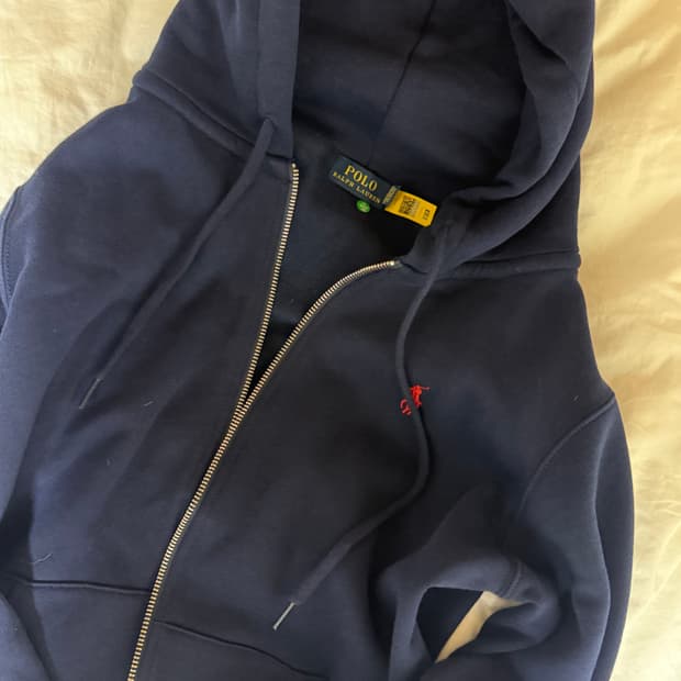 네이비 폴로 후드집업 