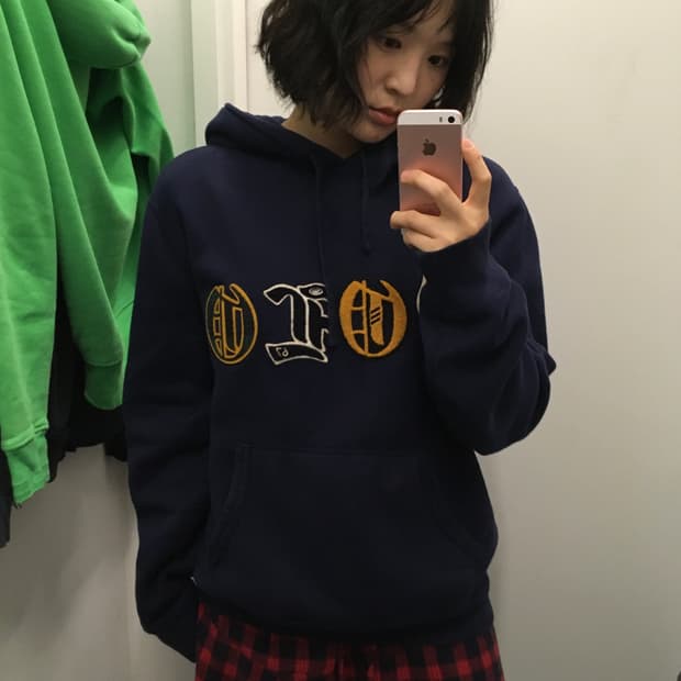 폴로 랄프로렌 레터링 패치 후드티