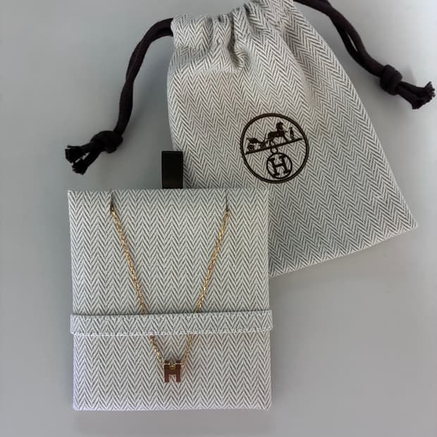 에르메스 미니 팝아슈 로즈골드 브라운