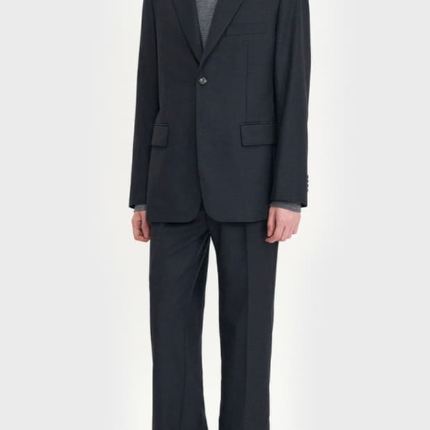 95,32)벨리에 차콜그레이 레귤러 스트레이트 자켓+팬츠2개(택째새제품)