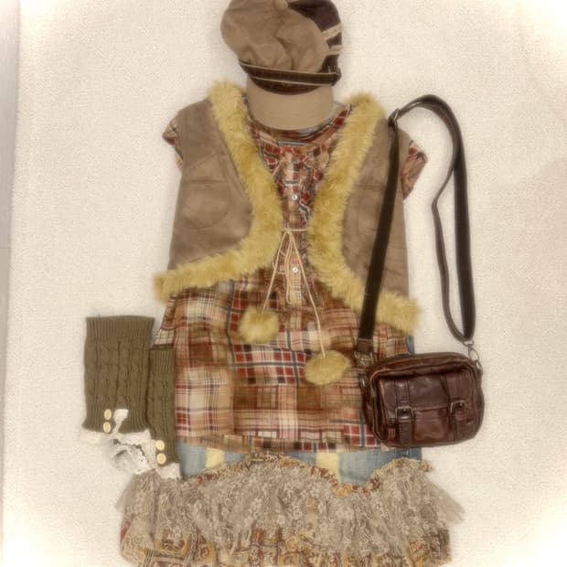 빈티지 동숲코어 패치 그런지 너드 니혼진 세트 코코모리 큐빈티지 와이즈걸