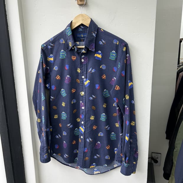 16536 - 폴로 랄프로렌 럭비 모티브 패턴 셔츠