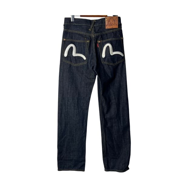 [Evisu] 에비수 재팬 로고 자수 데님팬츠