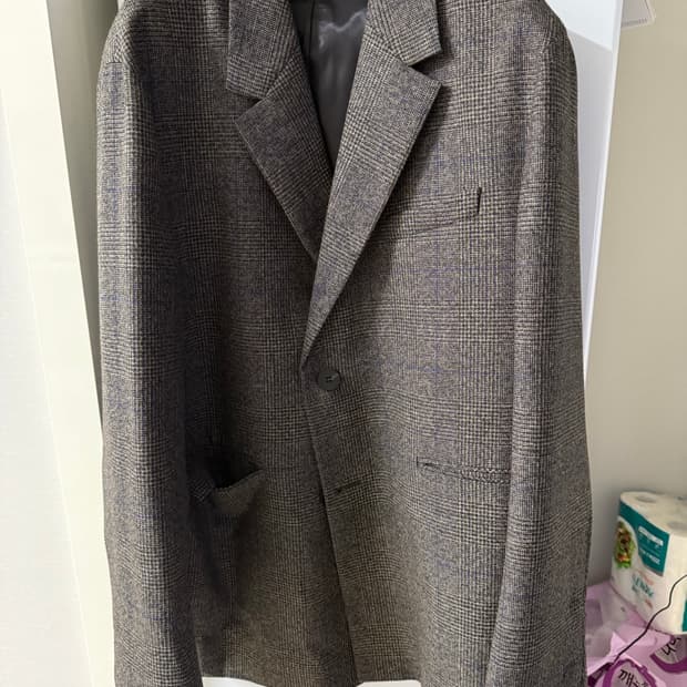 우영미 21fw 메인 체크 자켓 블레이저 50