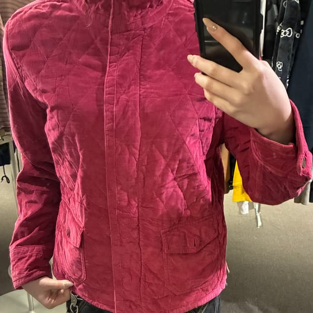 M)에디 바우어 빈티지 벨벳 코듀로이 퀼팅 자켓