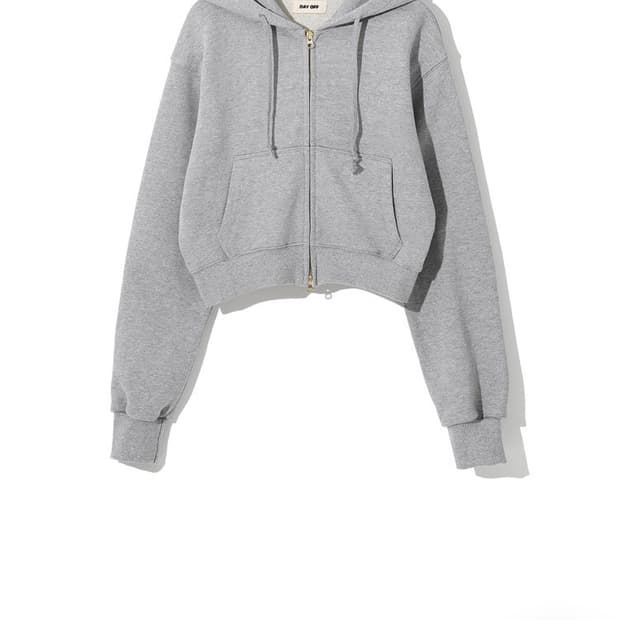 Ore 오어 크롭 후디점퍼 그레이
