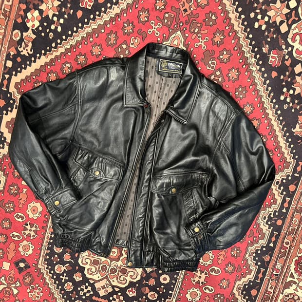 ( XL ) 가죽자켓 봄버자켓 레더자켓 항공점퍼 항공자켓 빈티지가죽