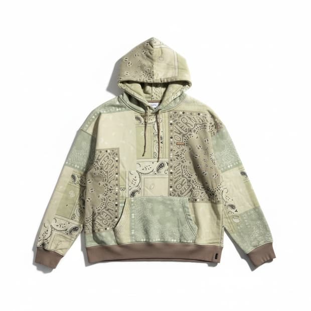 커버낫 페이즐리 패턴 후드티 (l)