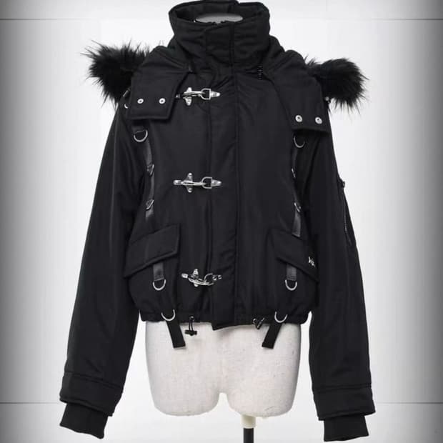 서브컬쳐 블랙퍼 n2b 버클 자켓 점퍼