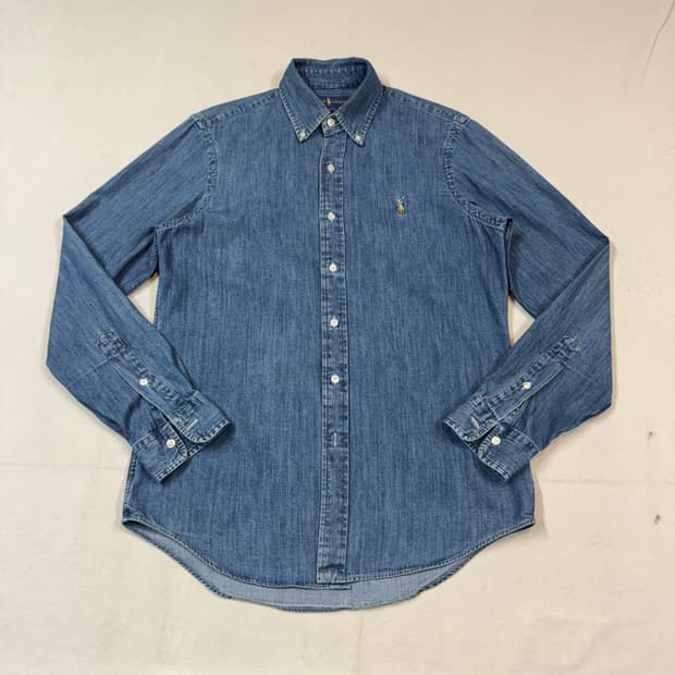 S) 폴로 랄프로렌 클래식핏 청 데님 셔츠